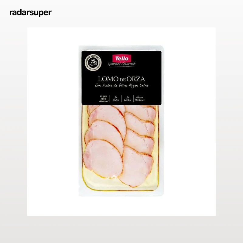TELLO Lomo de Orza (lomo de cerdo asado) con aceite de oliva virgen extra TELLO Gourmet 125 g.