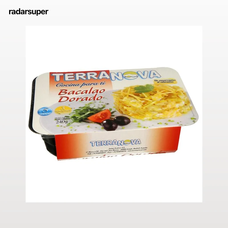 TERRANOVA Bacalao dorado ultracongelado, sin colorantes ni conservantes 240 g.
