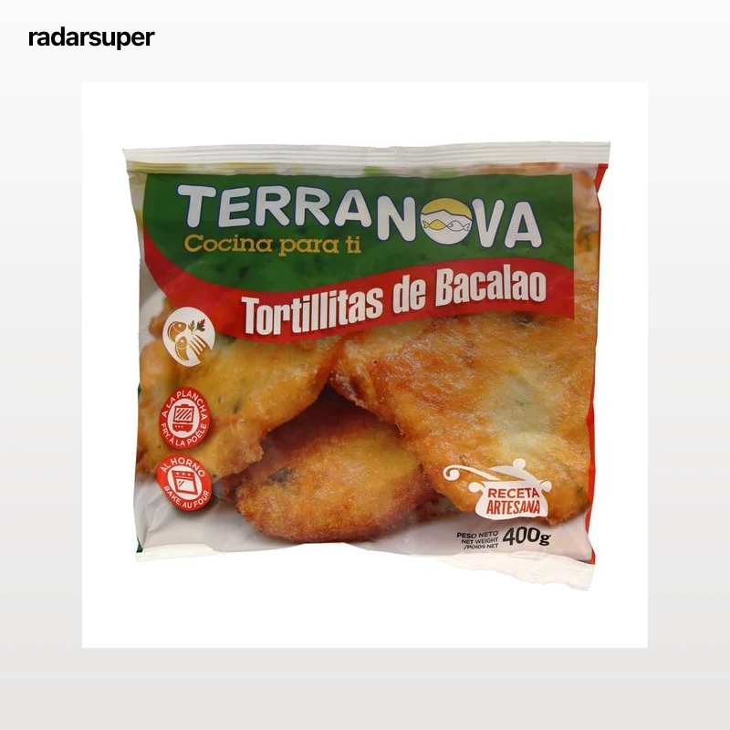 TERRANOVA Tortillitas de bacalao elaboradas según receta artesana 400 g.
