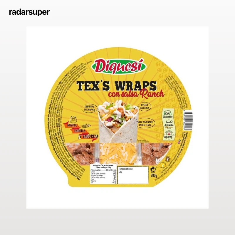 Tex wrap con salsa Racnh DIQUESÍ 280 g.