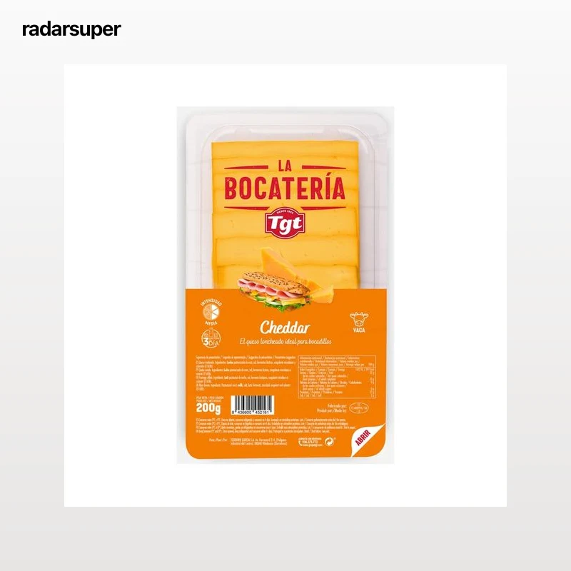 TGT La Bocatería Queso en lonchas Cheddar 200 g.