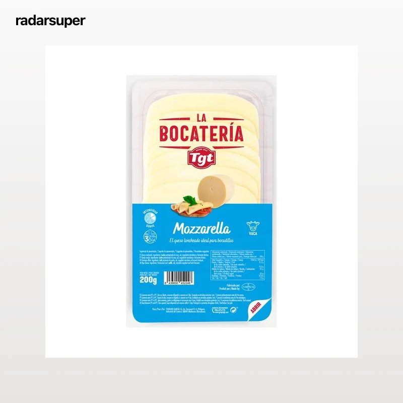 TGT Lonchas de queso mozzarella 200 g.