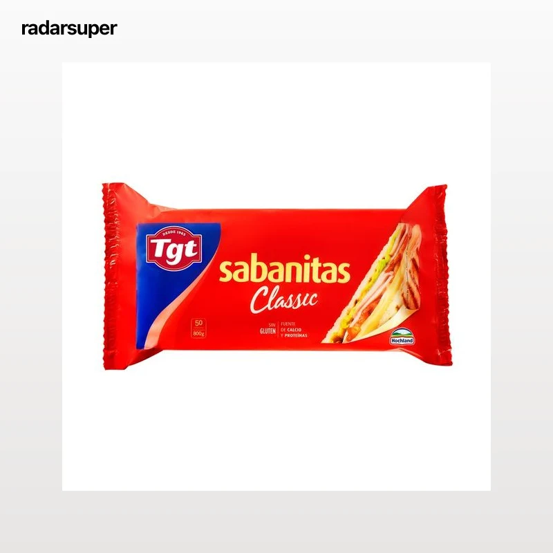 TGT Queso fundido en lonchas TGT SABANITAS 50 uds. 800 g.
