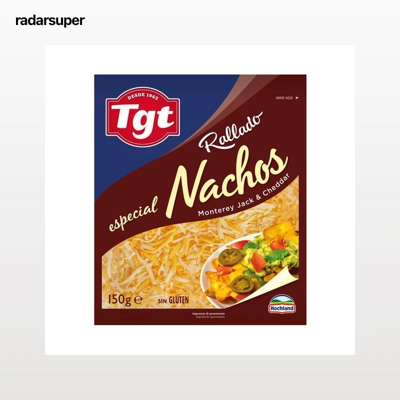TGT Queso rallado especial (Monterey Jack y Cheddar) TGT NACHOS150 g.