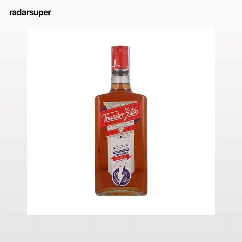 THUNDER BITCH Licor de whisky canadiense, chile y canela THUNDER BITCH botella de 70 cl.