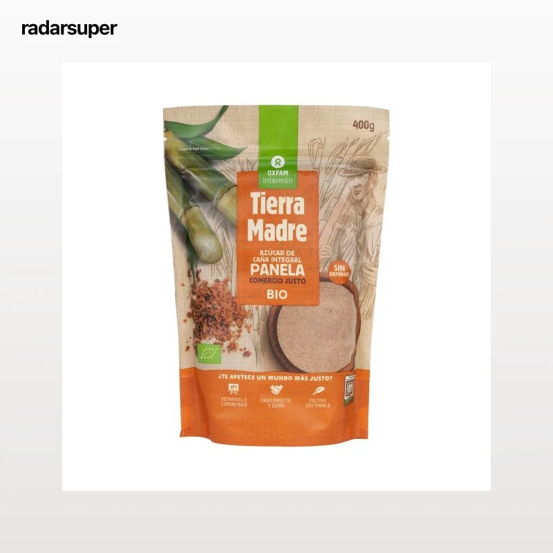 TIERRA MADRE Bio Azúcar de caña integral (panela sin refinar) de comercio justo 400 g.