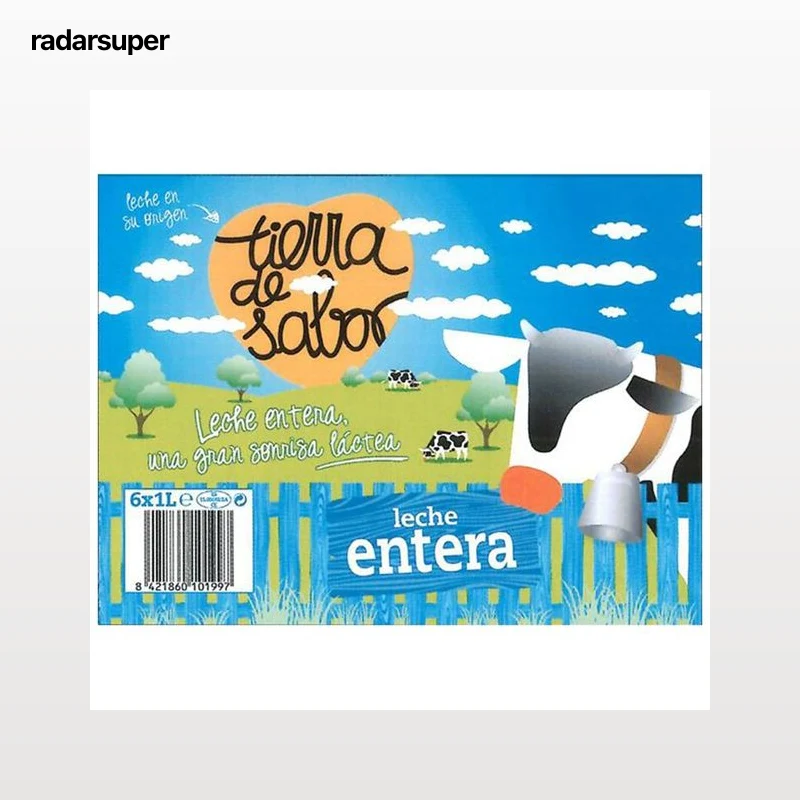 TIERRA DE SABOR Leche de vaca entera 6 x 1 l.