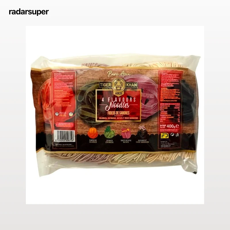 TIGER KHAN Noodles 4 colores 400 g.