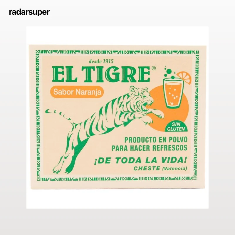EL TIGRE Gasificante gaseosa sabor a naranja EL TIGRE 6 sbs. 32 g.