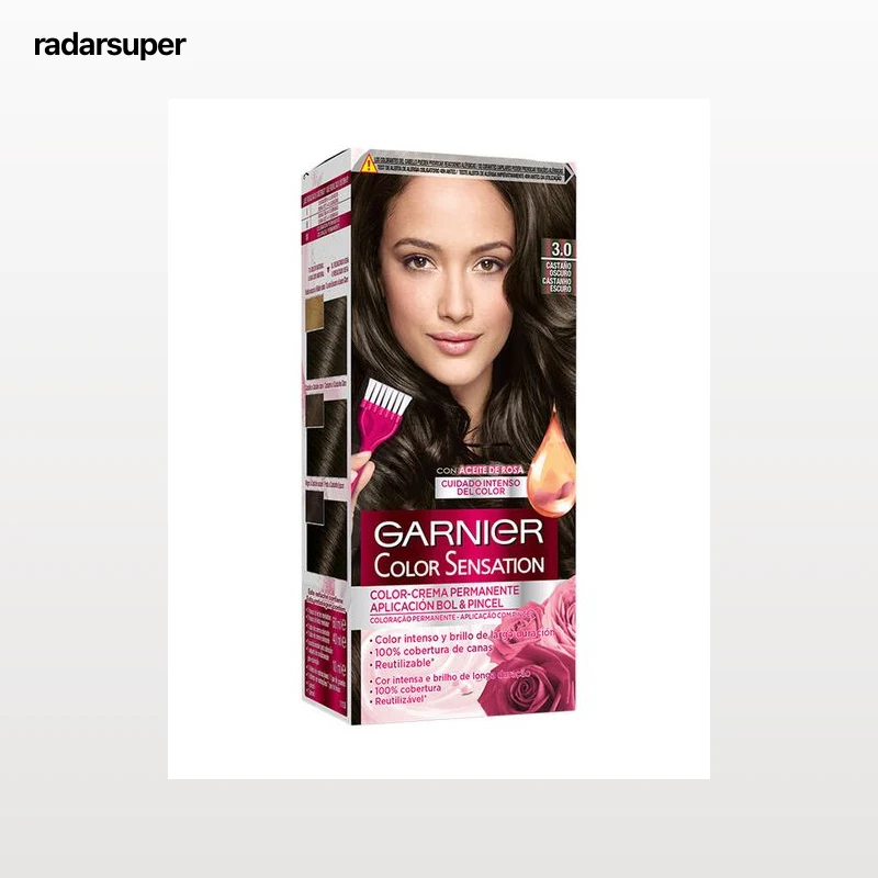 Tinte de cabello Garnier Color Sensation nº 3.0 castaño oscuro