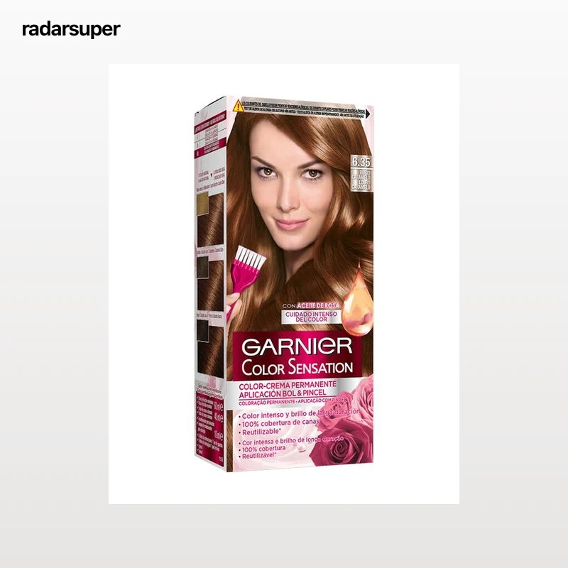 Tinte de cabello Garnier Color Sensation nº 6.35 rubio caramelo