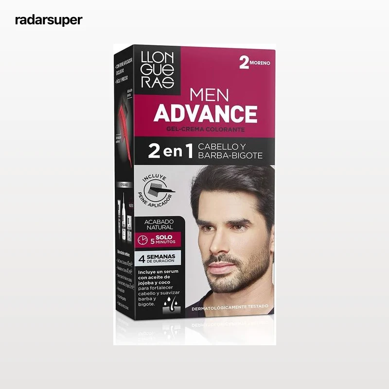 Tinte de cabello para hombre Llongueras Men Advance barba y Bigote