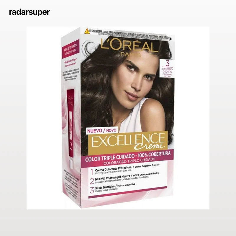 Tinte de cabello L'Oréal Excellence Creme nº 3 castaño oscuro