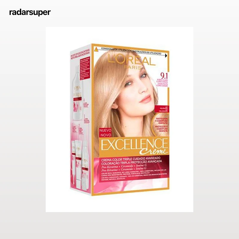 Tinte de cabello L'Oréal Excellence Creme nº 9.1 rubio muy claro ceniza