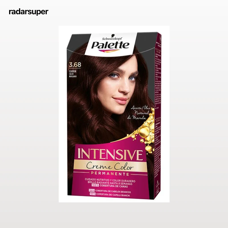 Tinte de cabello Schwarzkopf Palette nº 3.68 Caoba con micro aceites naturales