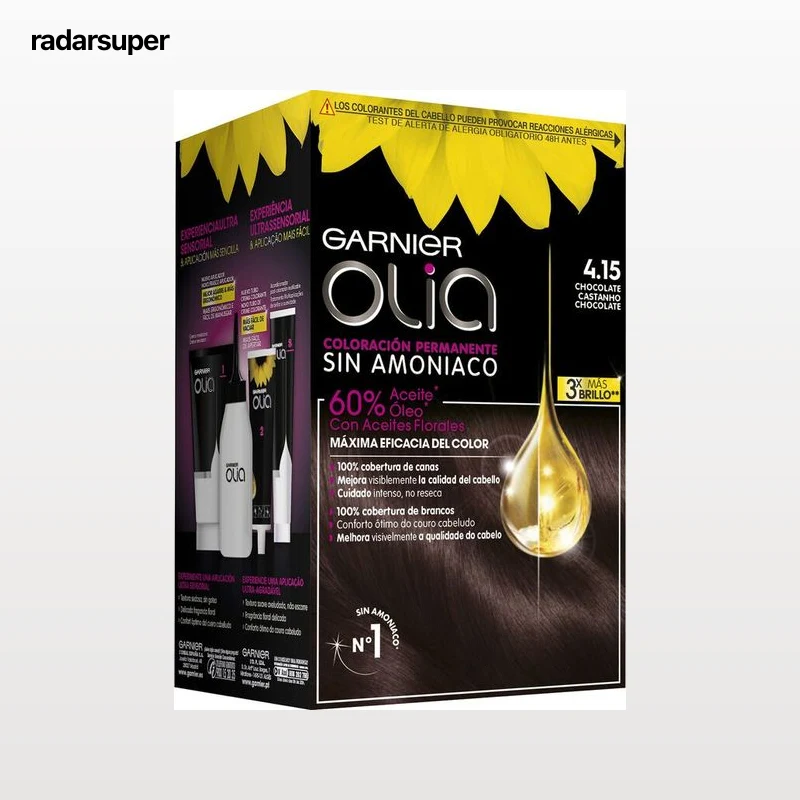 Tinte de cabello sin amoníaco Garnier Olia nº 4.15 chocolate