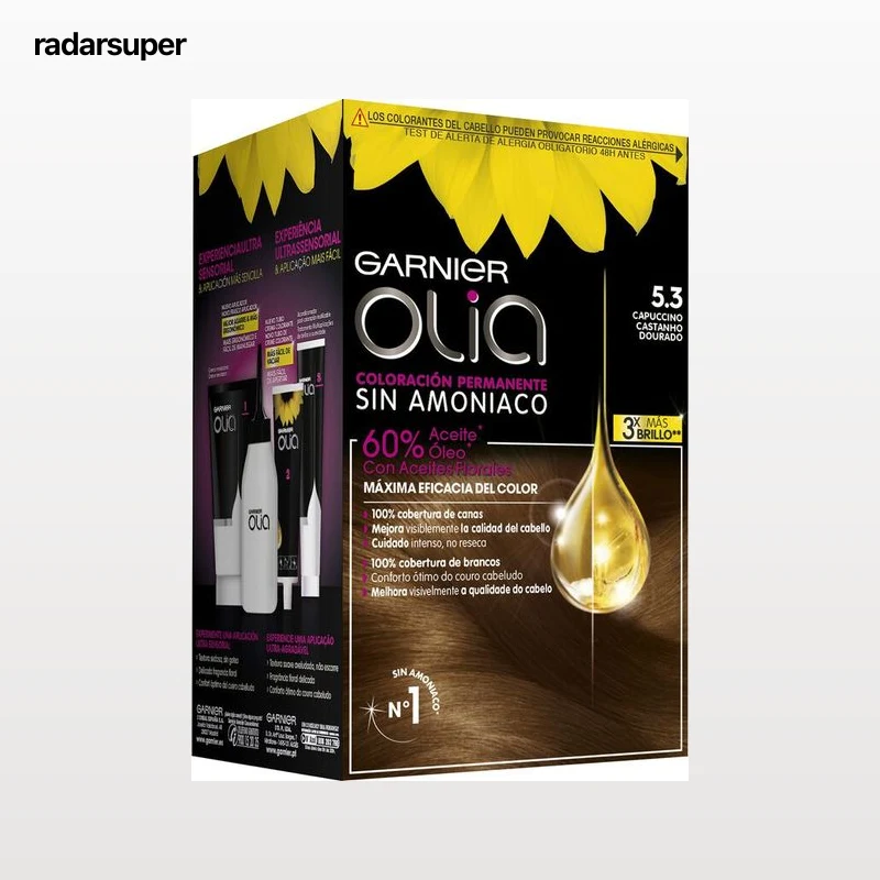 Tinte de cabello sin amoníaco Garnier Olia nº 5.3 cappuccino