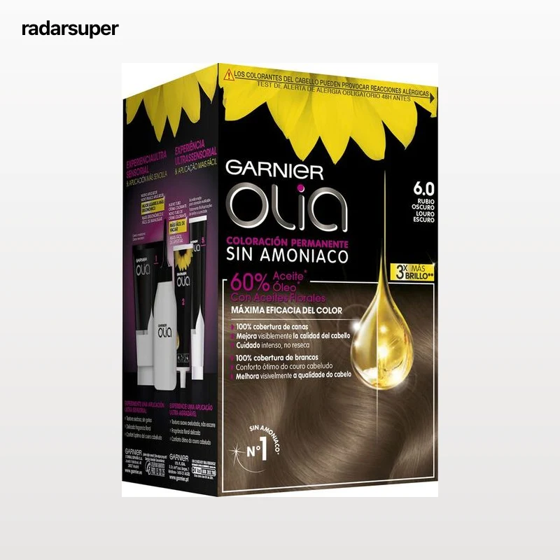 Tinte de cabello sin amoníaco Garnier Olia nº 6 rubio oscuro