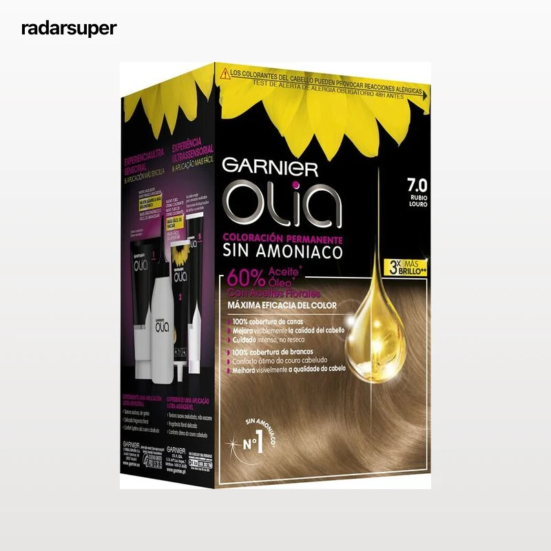 Tinte de cabello sin amoníaco Garnier Olia nº 7 rubio