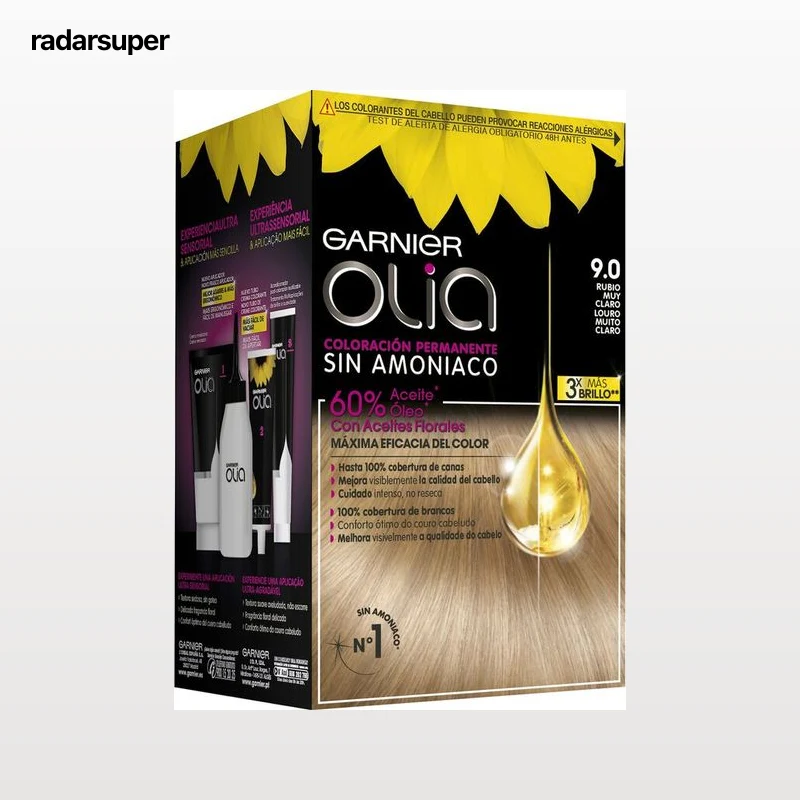 Tinte de cabello sin amoníaco Garnier Olia nº 9 rubio muy claro