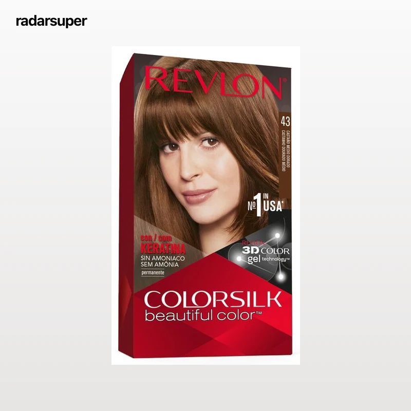 Tinte de cabello sin amoníaco Revlon Colorsilk nº43 castaño medio dorado