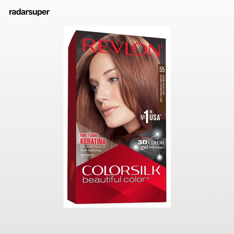 Tinte de cabello sin amoníaco Revlon Colorsilk nº55 castaño rojizo claro