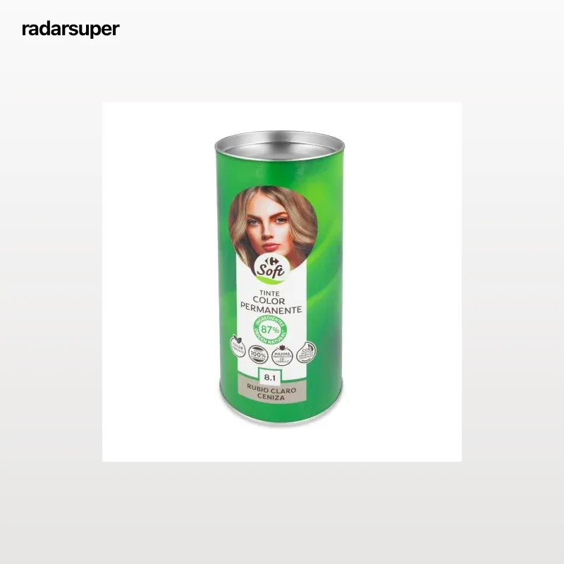 Tinte color permanente nº 8.1 rubio claro ceniza Carrefour Soft 1 ud.