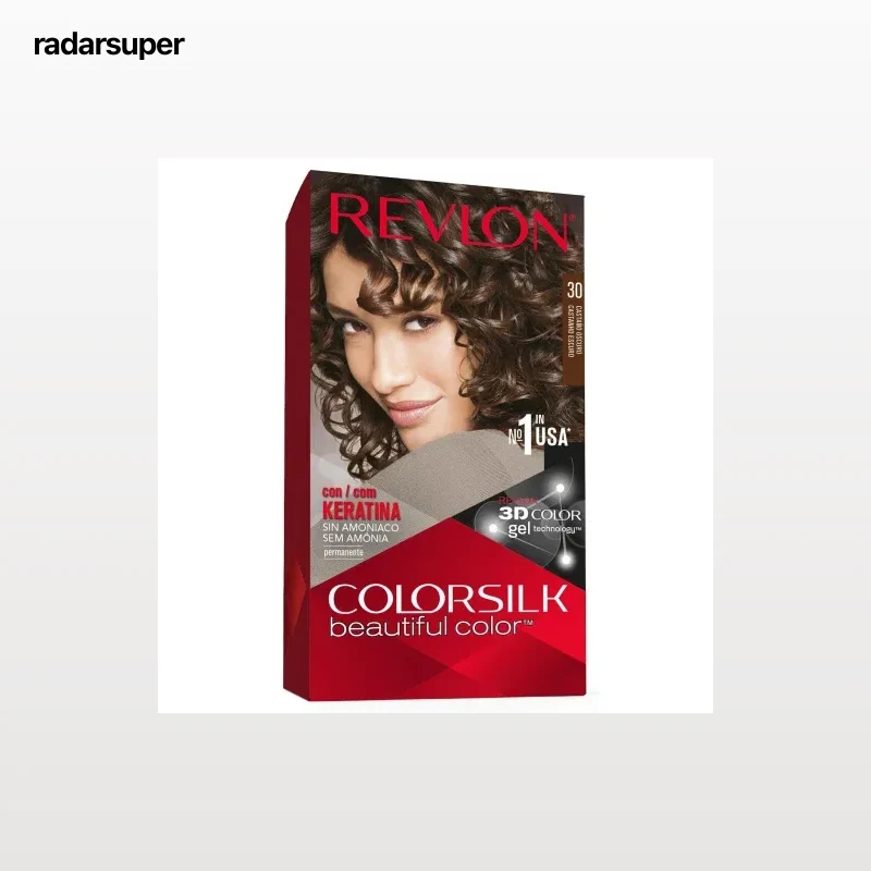 Tinte de cabello permanente sin amoniaco tono 30 castaño oscuro Revlon Colorsilk 1 ud.