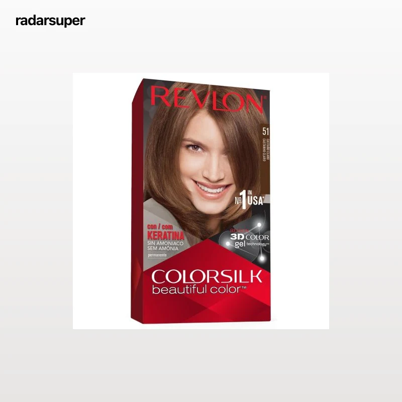 Tinte de cabello permanente sin amoniaco tono 51 castaño claro Revlon Colorsilk 1 ud.