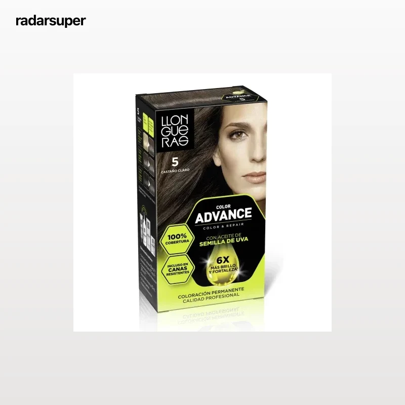Tinte de cabello permanente tono 5 castaño claro Llongueras Color Advance 1 ud.
