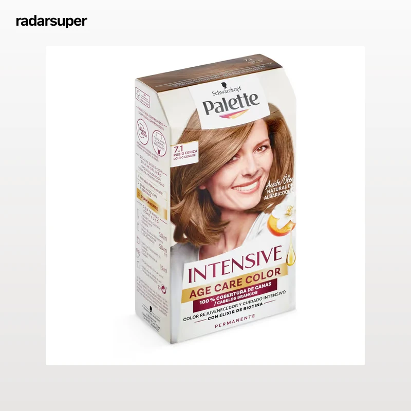 Tinte intensive age color 7.1 rubio ceniza Palette 1 unidad