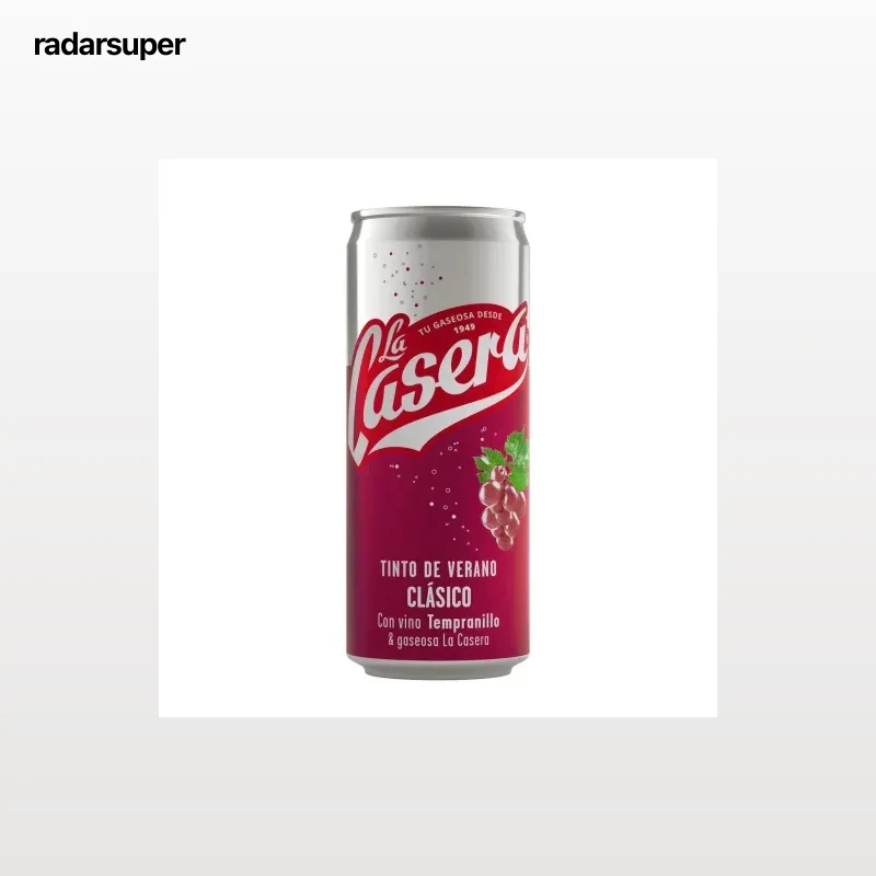 Tinto de verano con gaseosa La Casera lata 33 cl.