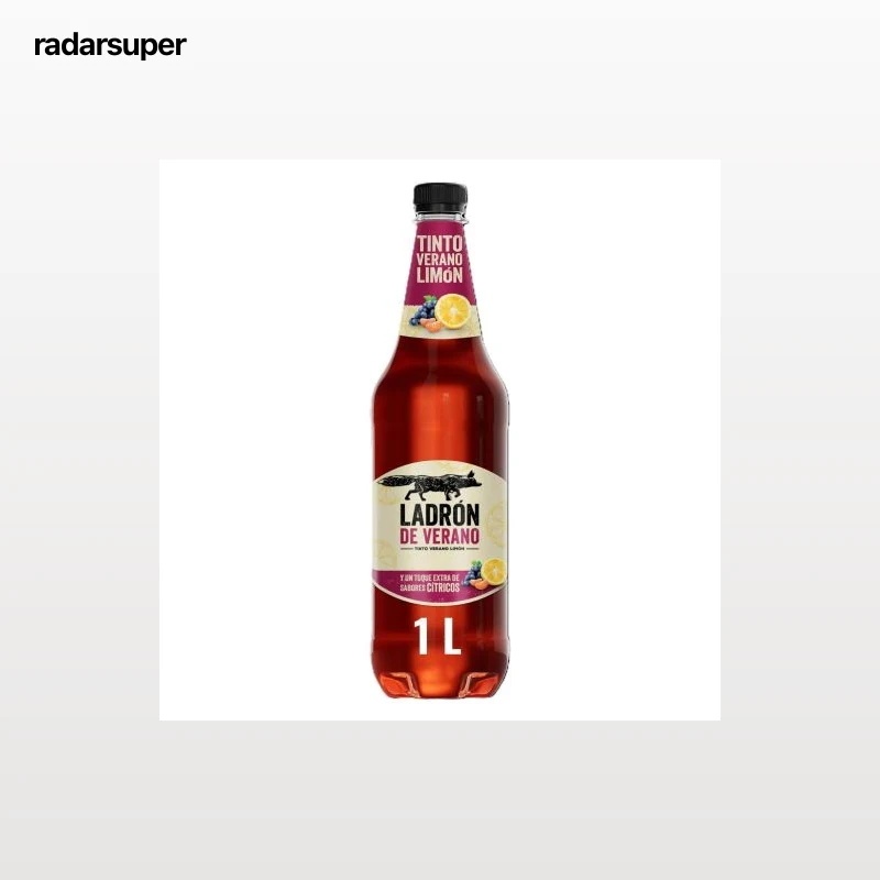 Tinto de verano Ladrón de Verano con limón y un toque extra de sabores cítricos botella 1 l.