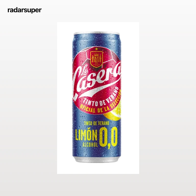 Tinto de verano sin alcohol La Casera 33cl lata limón