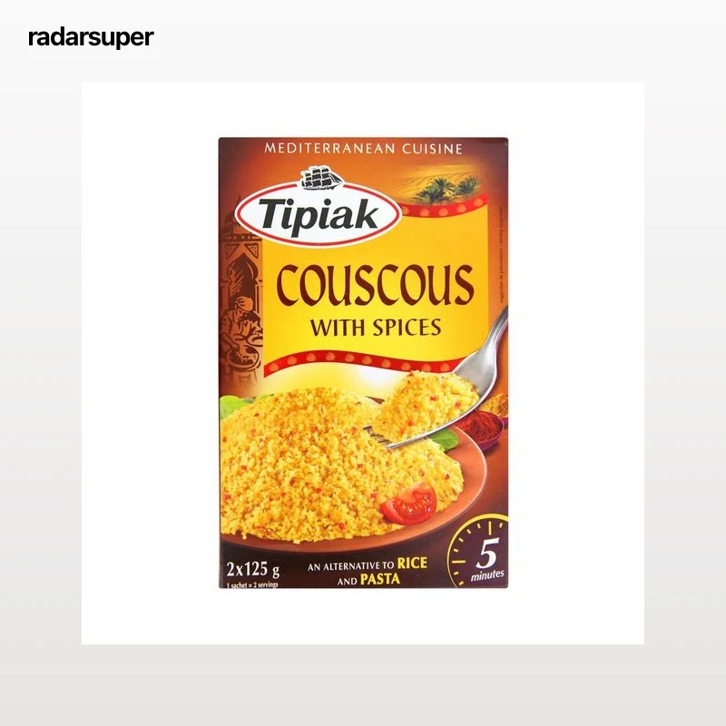 TIPIAK Couscous aromatizado con especias paquete de 250 g.