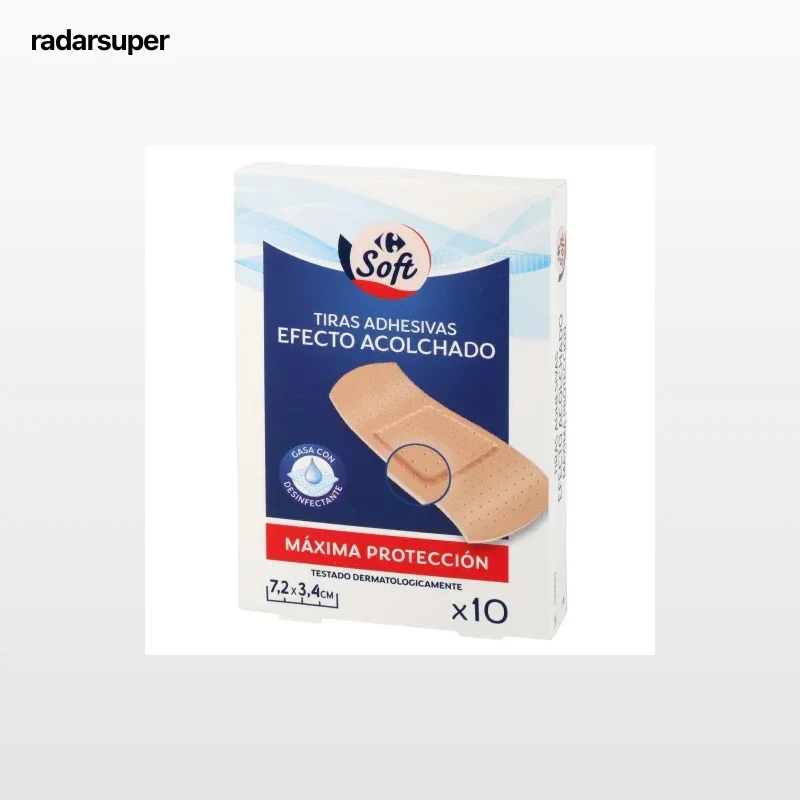 Tiras adhesivas efecto acolchado máxima protección Carrefour Soft 10 ud.