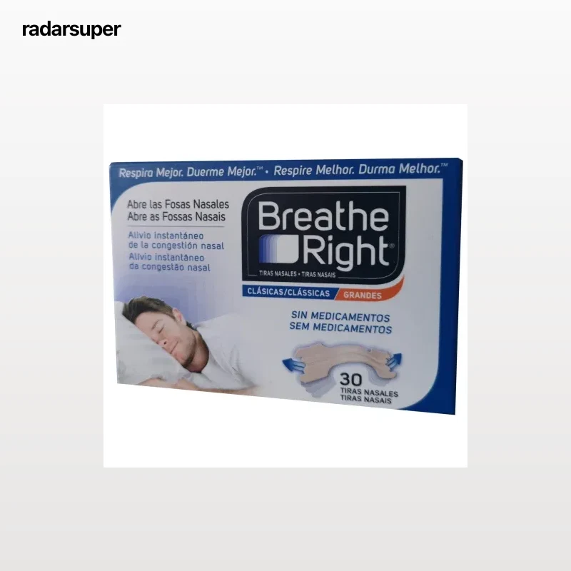 Tiras nasales grandes Breathe Right 30 ud.