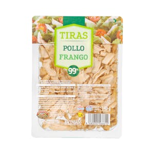 Tiras de pechuga de pollo al natural