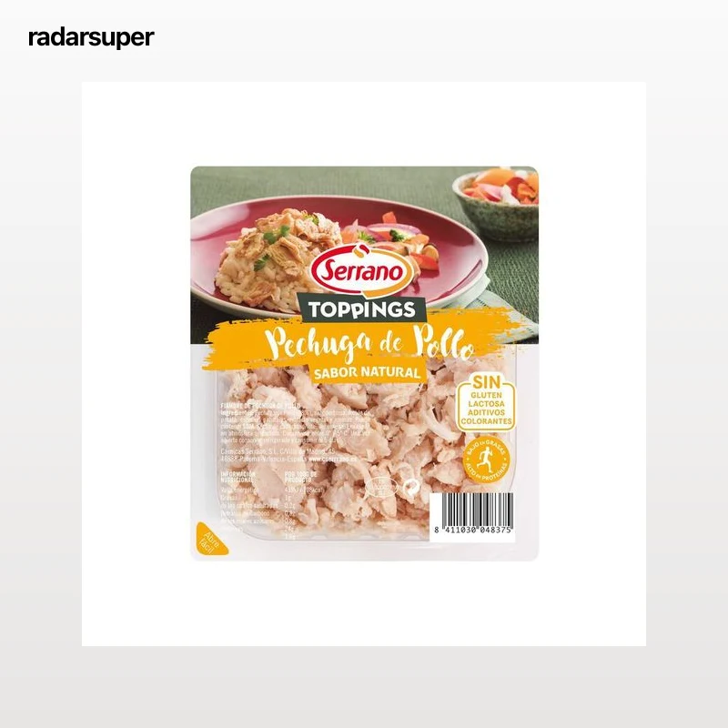 Tiras de pechuga de pollo topping Serrano 140g Natural