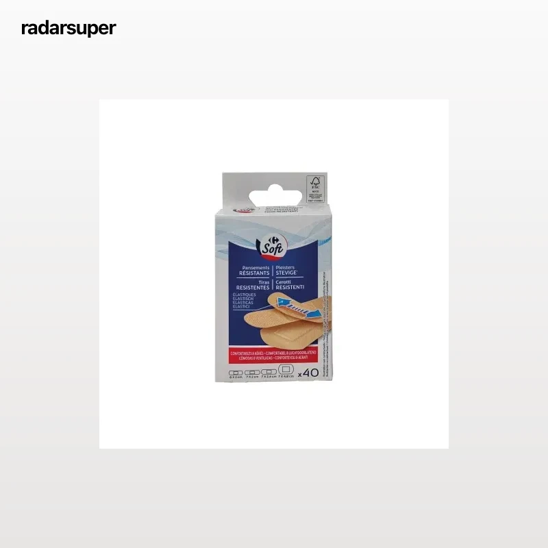 Tiras resistentes Carrefour Soft 40 ud.