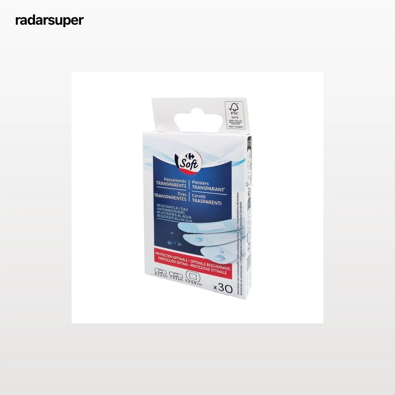 Tiras transparentes Soft Carrefour 30 ud.