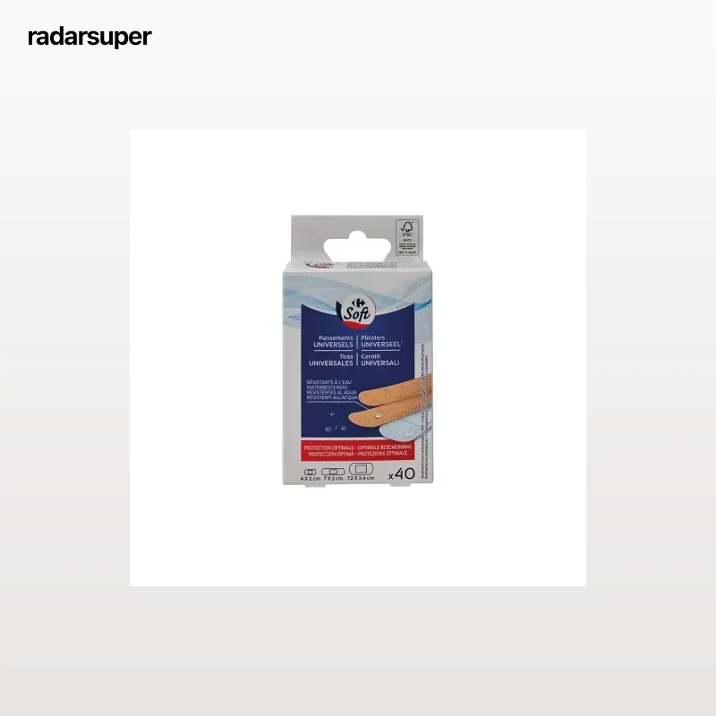 Tiras universales Carrefour Soft 40 ud.
