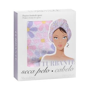 Toalla turbante seca pelo microfibra