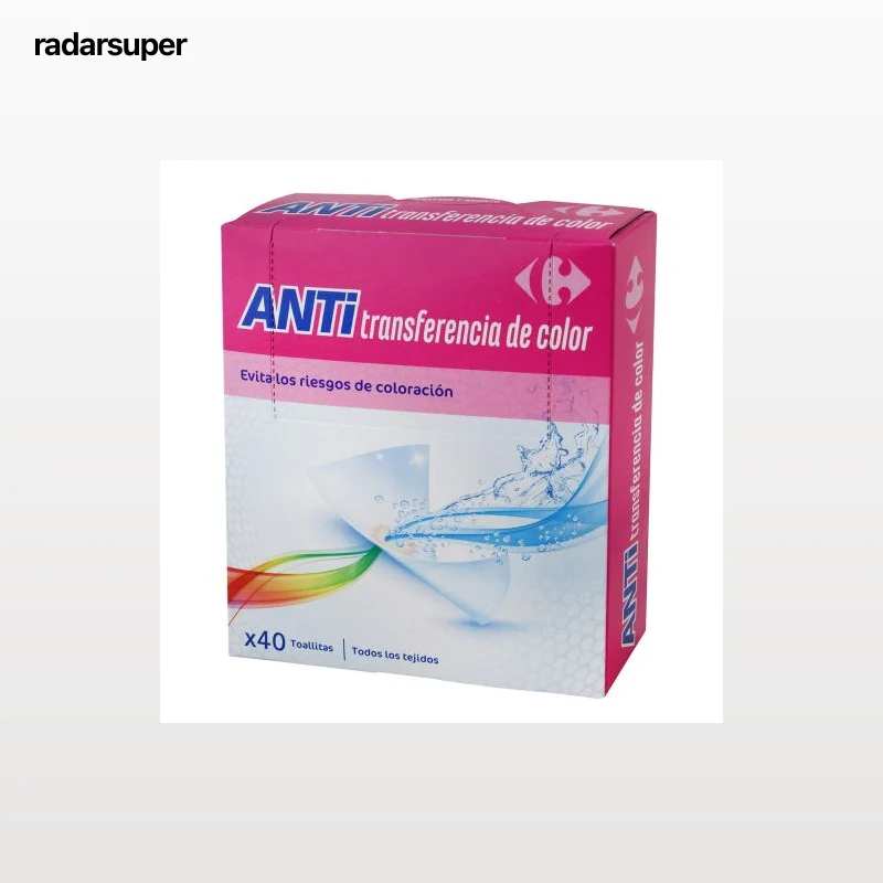 Toallitas anti transferencia del color Carrefour 40 ud.