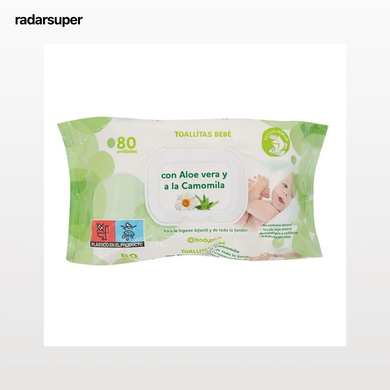 Toallitas bebé Bodyplus 80 uds aloe vera camomila