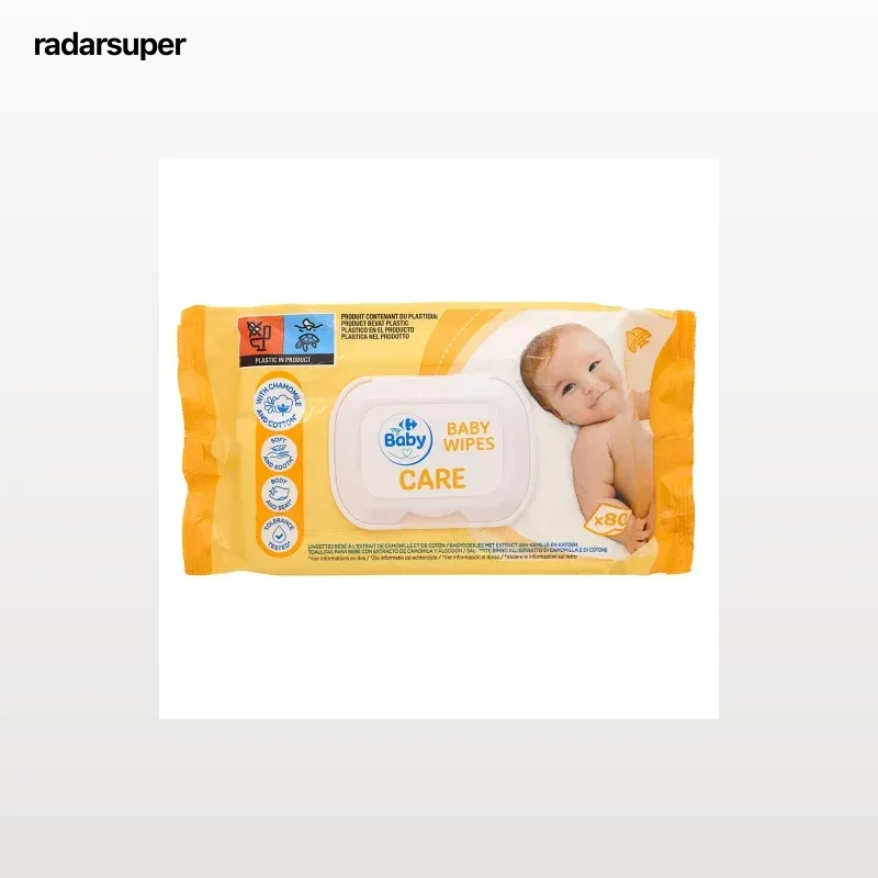 Toallitas bebe camomila My Carrefour Baby 80 ud.