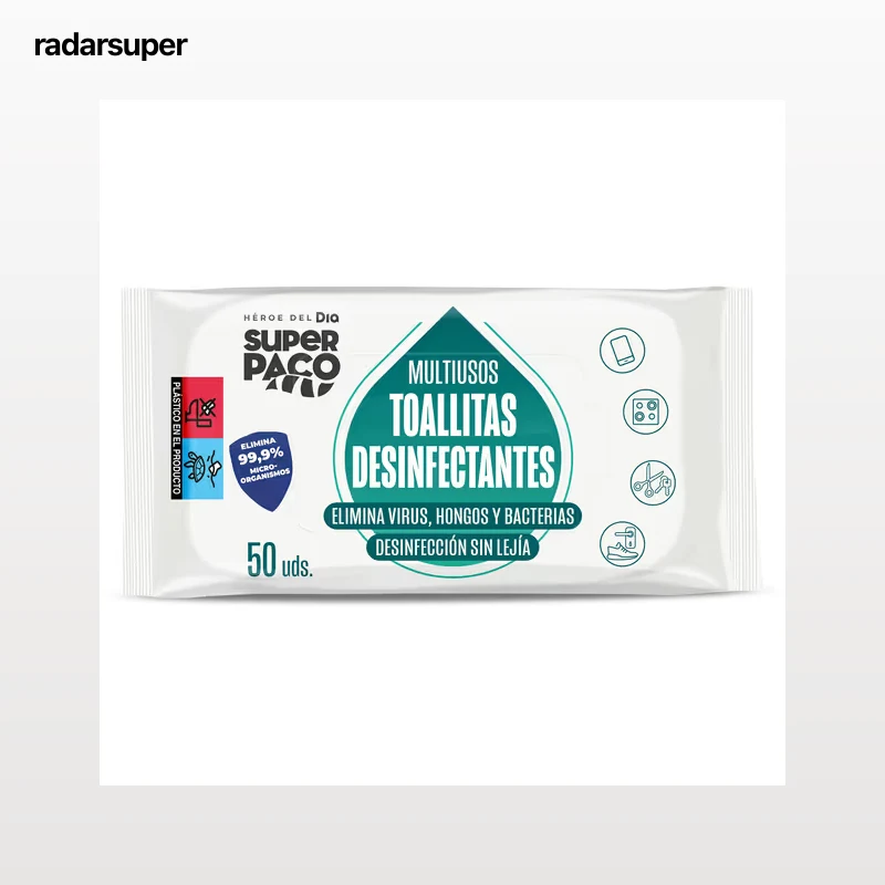 Toallitas desinfectantes multiusos Dia Super Paco 50 unidades