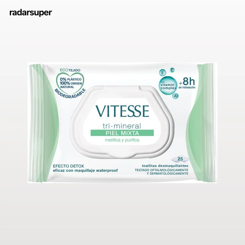 Toallitas desmaquillantes para piel mixta Vitesse 25 unidades