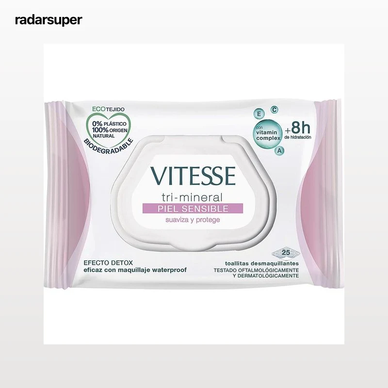 Toallitas desmaquillantes Vitesse 25 unidades Piel sensible