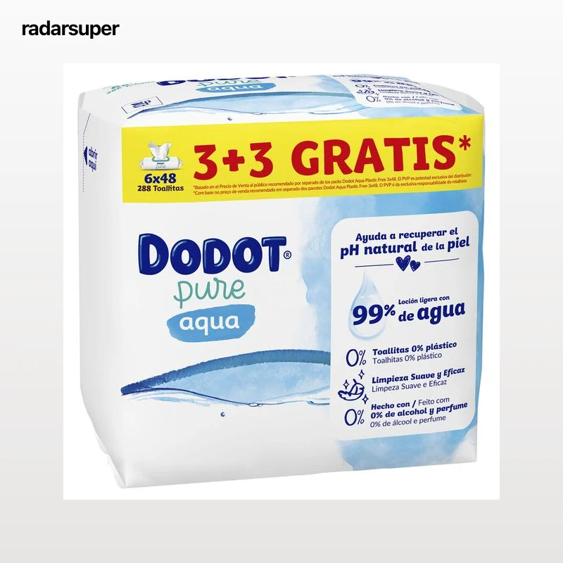 Toallitas húmedas infantiles Dodot 6x48u Aqua